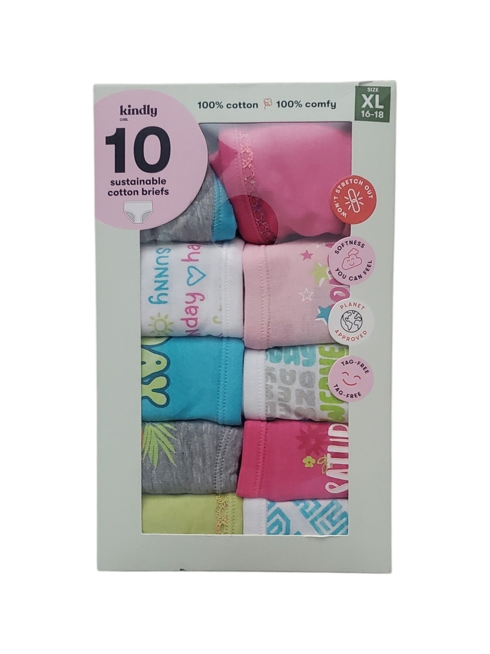 Kindly Girls 10-Pack Cotton Briefs